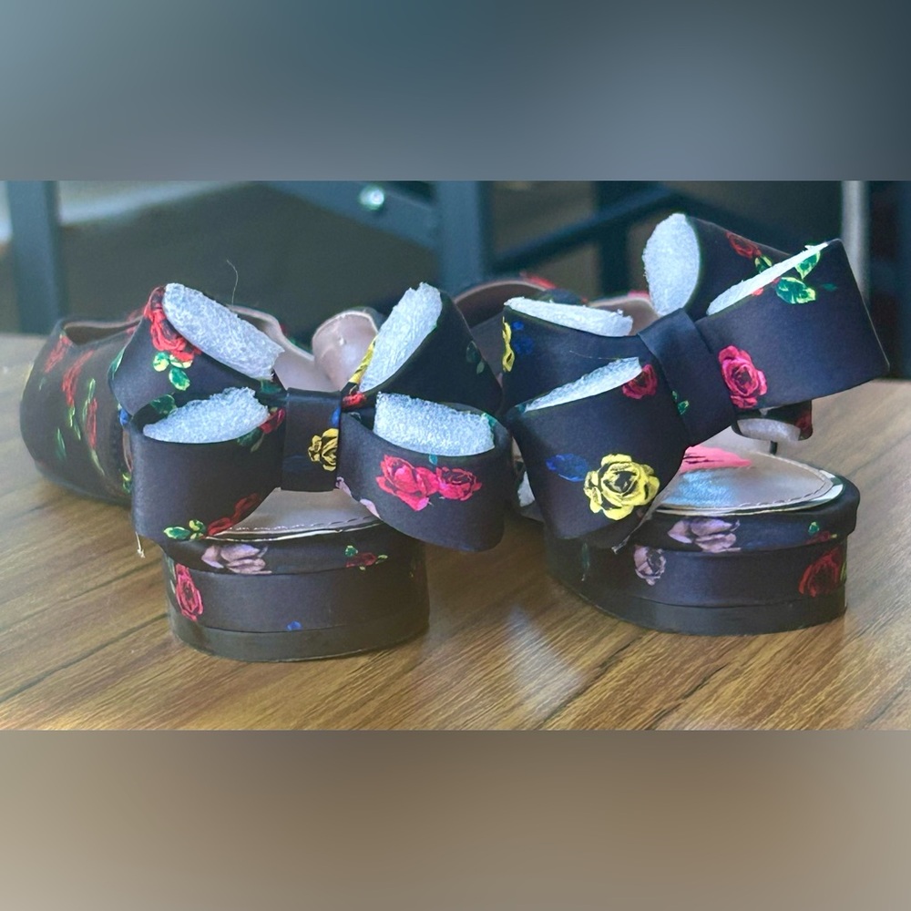 🌸 Betsey Johnson Clayr Romantic Floral Bow Slingback Flats Coquette Chic 🌸 7.5 - Picture 2 of 6